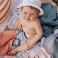 Coffret Plage - MintyWendy Serviette + trio bracelet Bleu