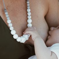 Milk -| Collier allaitement, portage et de dentition - MintyWendy Marbre