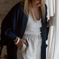 Kimono Post-Partum Prunelli -Made in Paris - MintyWendy Gris perle