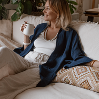 Kimono Post-Partum Prunelli -Made in Paris - MintyWendy Bleu