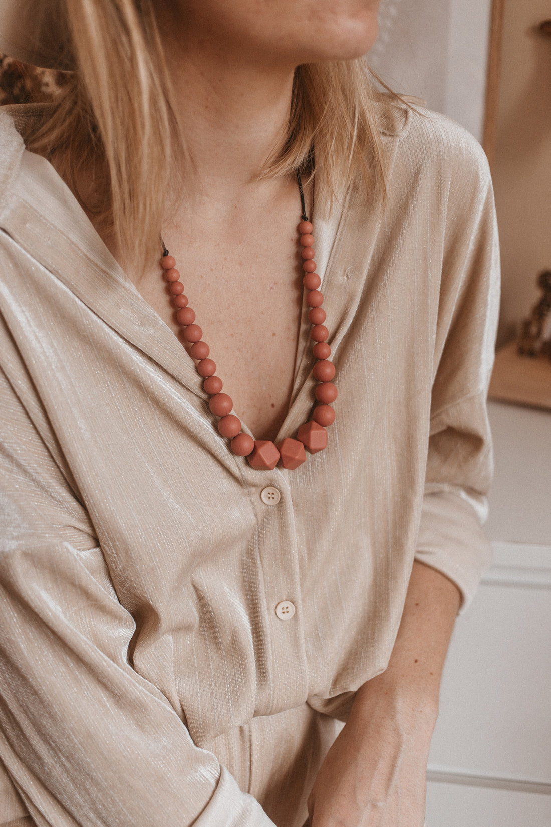 Terracotta | Collier de portage, d'allaitement et de dentition - MintyWendy Default Title