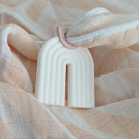 Anneau de dentition se transforme en collier - Arche blanc et rose - MintyWendy Anneau Seul