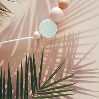 Palm Sunrise Blanc & Rose | Collier allaitement, portage et de dentition - MintyWendy Default Title