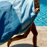 Coffret Plage - MintyWendy Serviette + trio bracelet Bleu