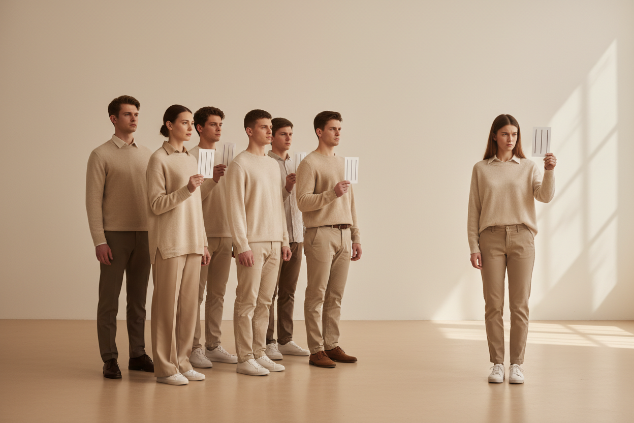 Le biais de conformité : pourquoi suivons-nous le groupe (même quand il a tort) ?