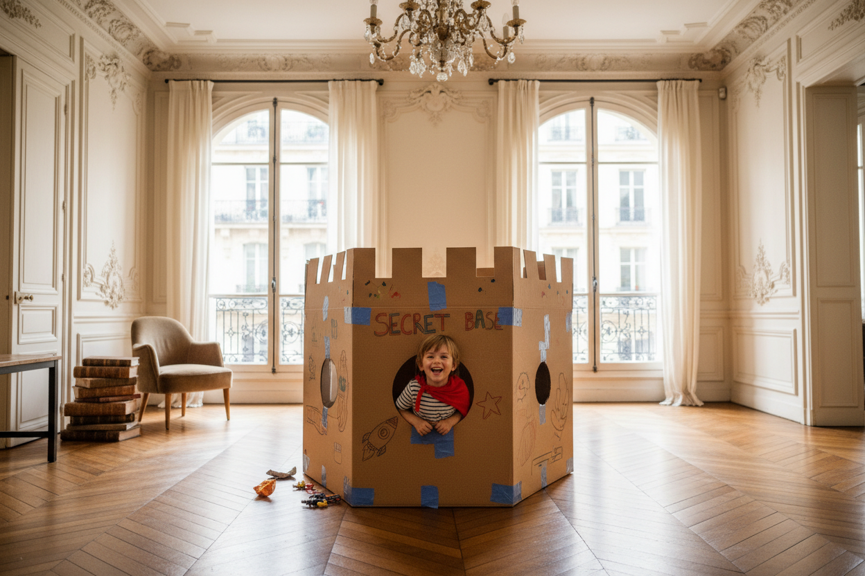 Construire une maison en carton un fort