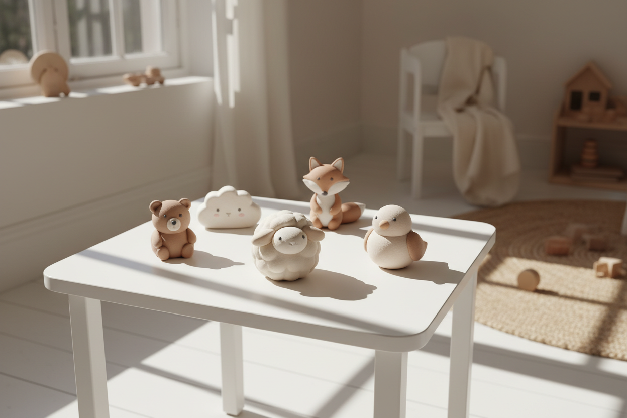 Jeu créatif enfant : deviner un mot avec de la pâte à modeler ou de la pâte mousse.