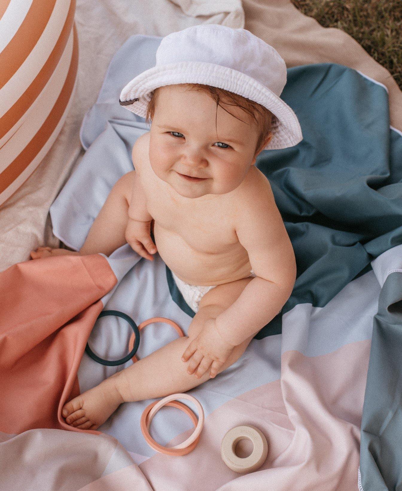 Coffret Plage - MintyWendy Serviette + trio bracelet Bleu