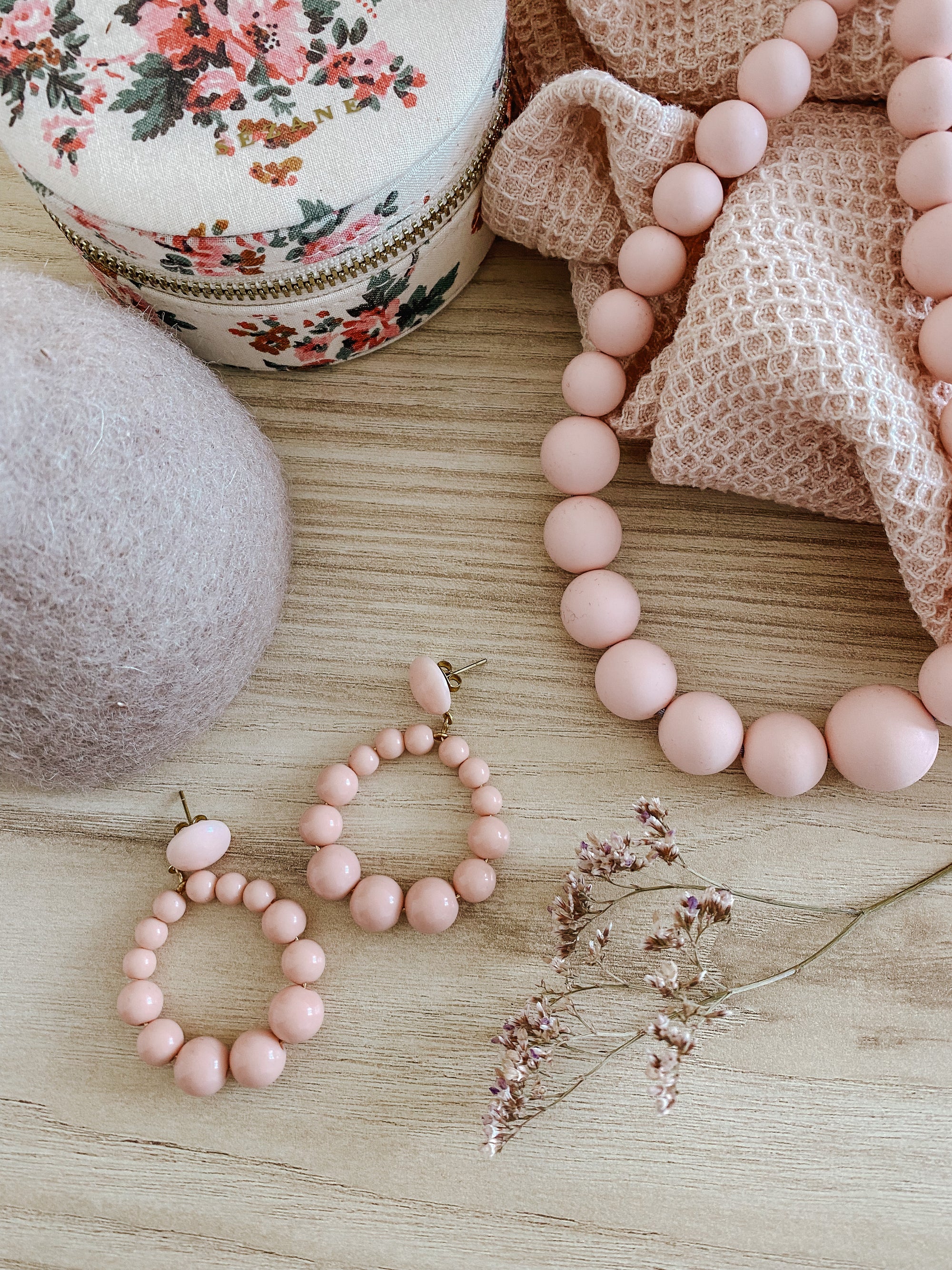 Constance| Collier allaitement, portage et dentition - MintyWendy Perles Rondes