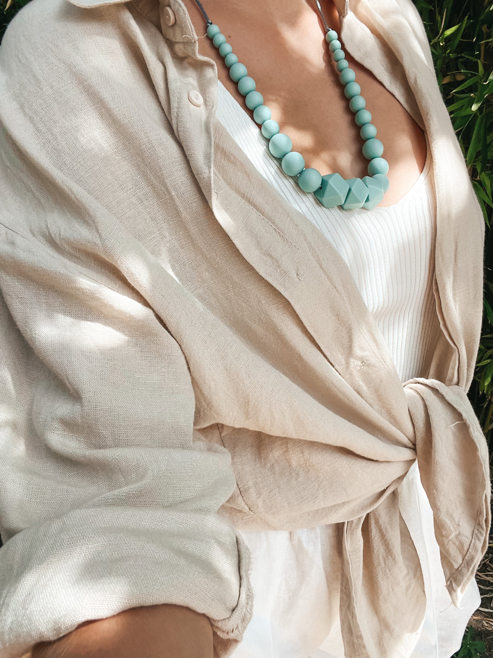 Le Minthalo | Collier allaitement, portage et dentition - MintyWendy Perles hexagonales