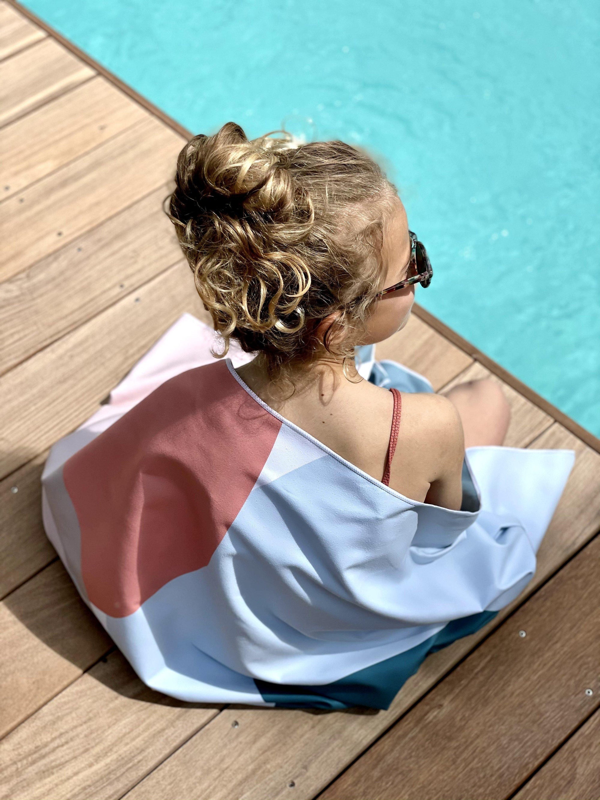 Coffret Plage - MintyWendy Serviette + trio bracelet Bleu