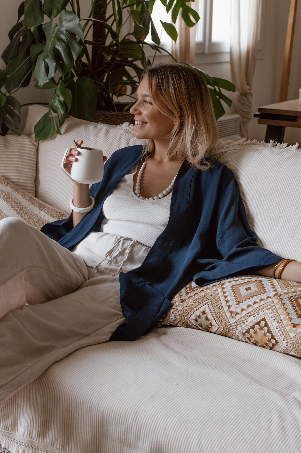 Kimono Post-Partum Prunelli -Made in Paris - MintyWendy Bleu