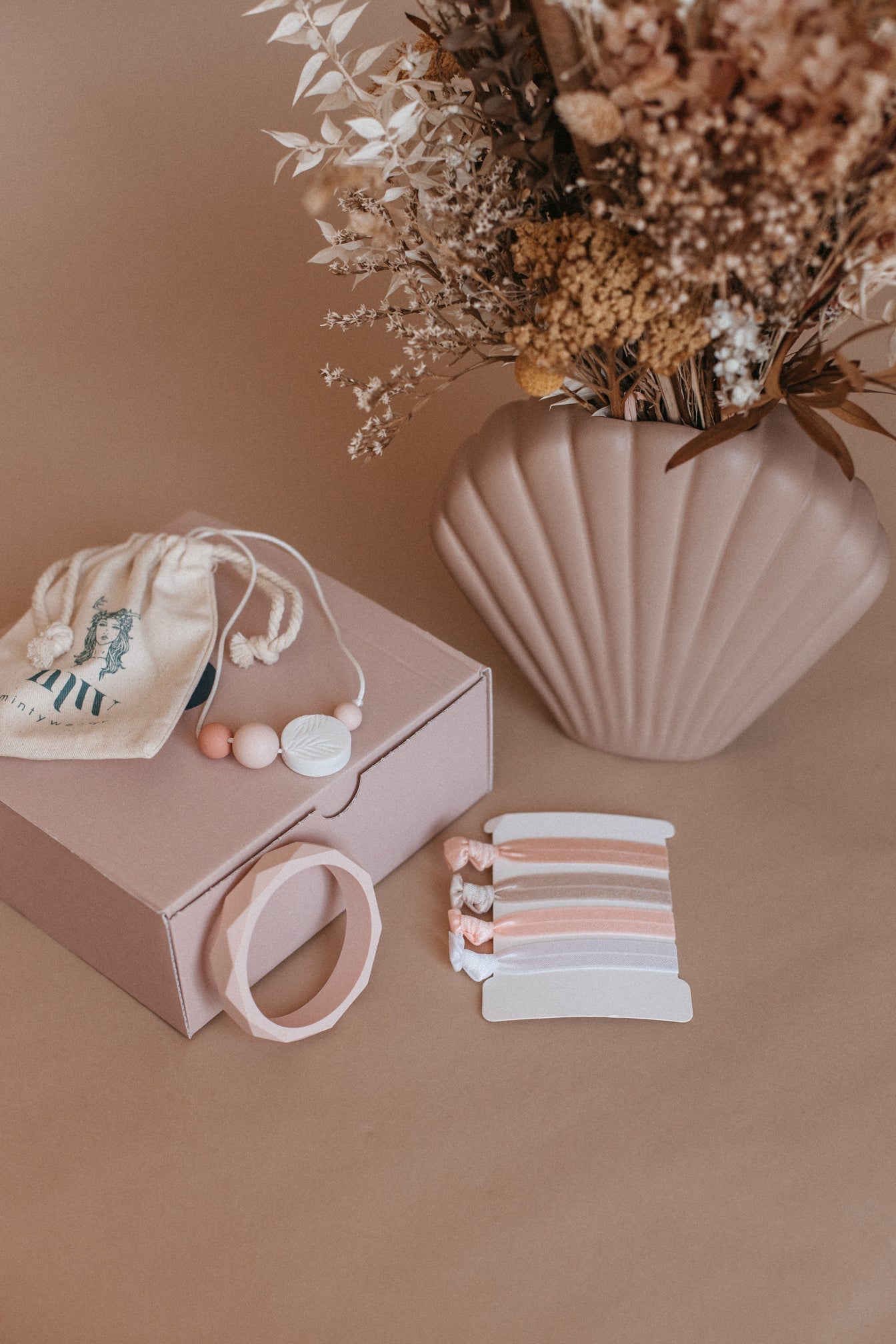 Coffret Sautoir Palm Sunrise Rose - MintyWendy Default Title