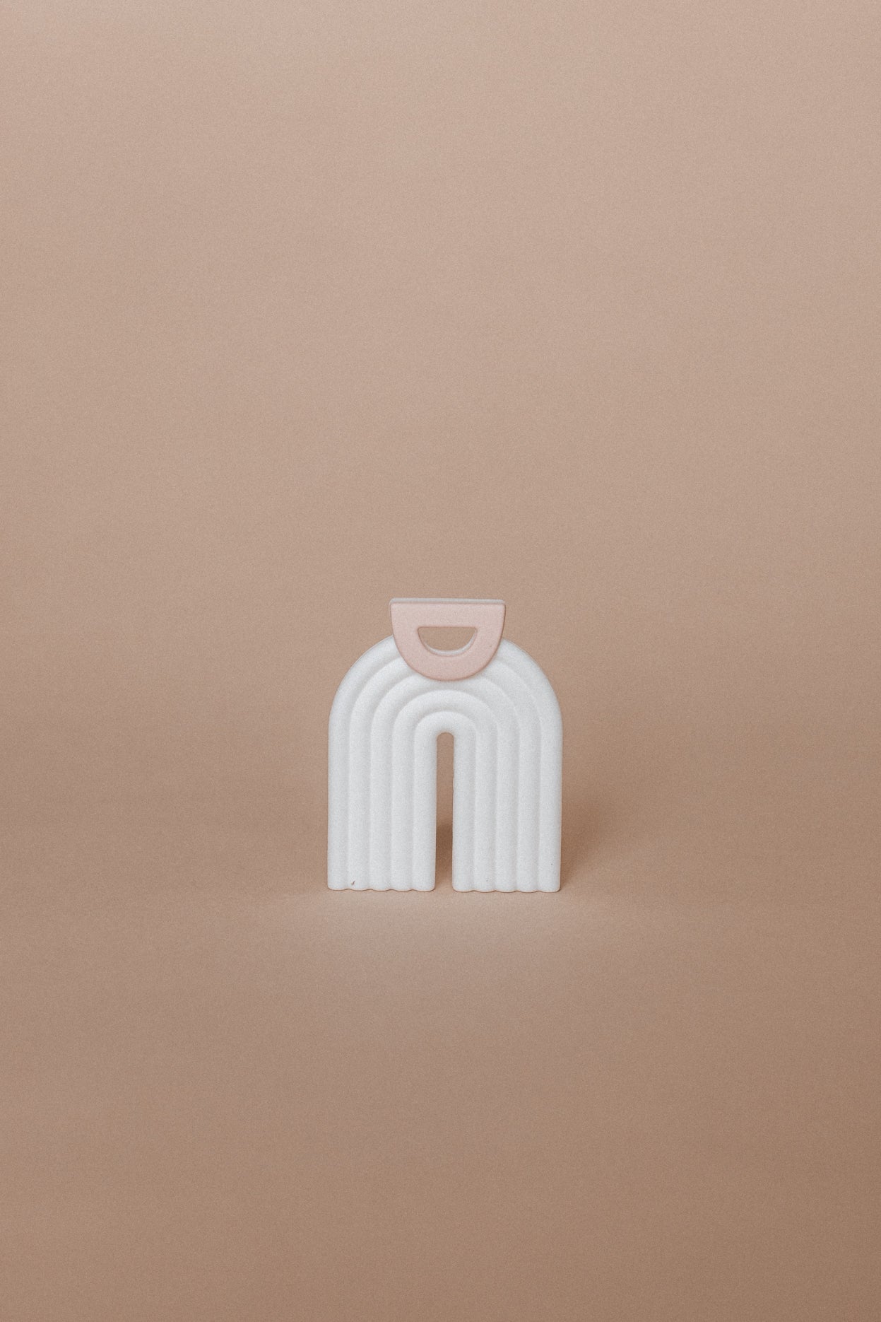 Anneau de dentition se transforme en collier - Arche blanc et rose - MintyWendy Anneau Seul