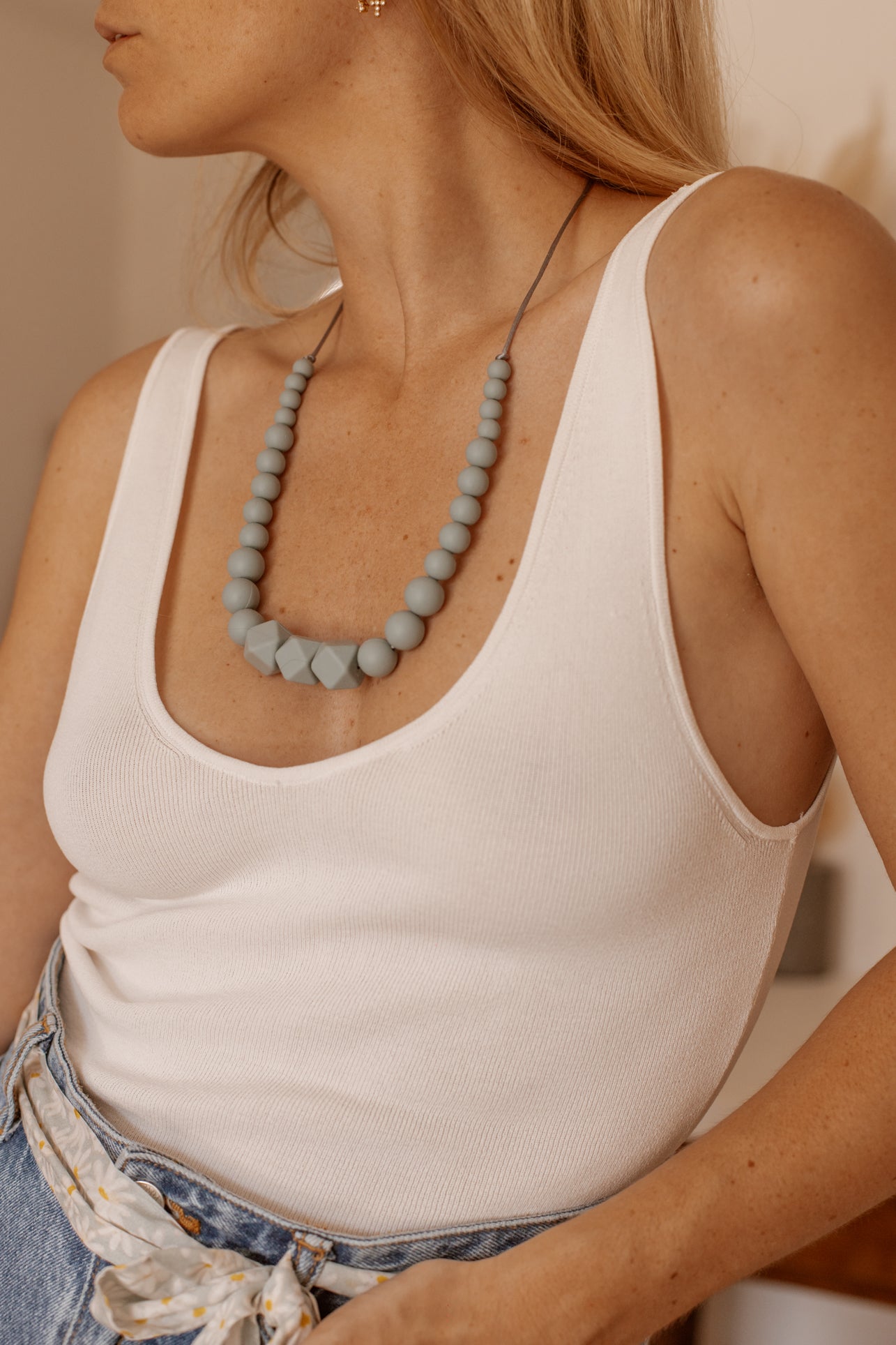 Monochrome Gris | Bijou allaitement, portage et de dentition - MintyWendy Default Title