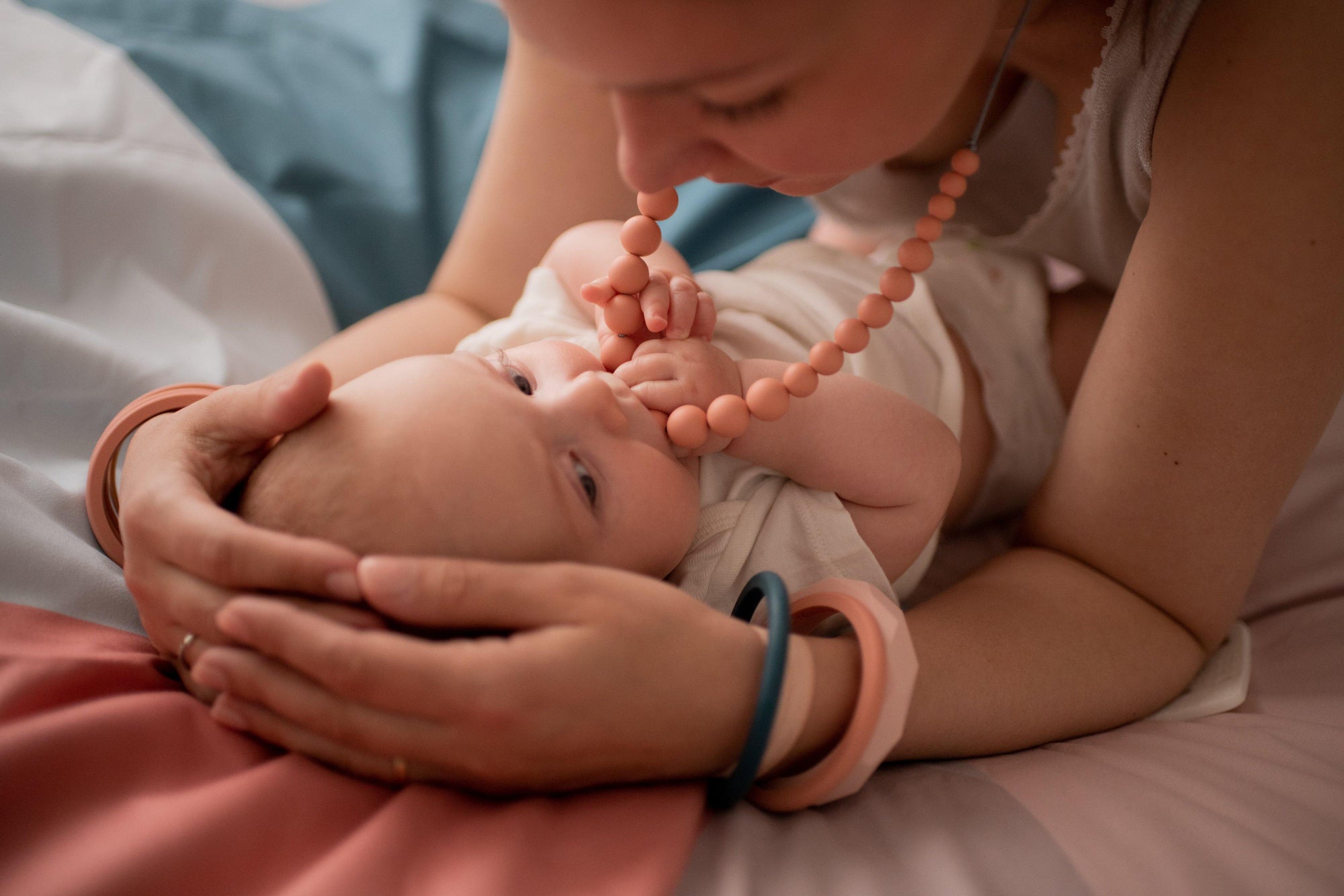 Coffret Plage - MintyWendy Serviette + trio bracelet Bleu