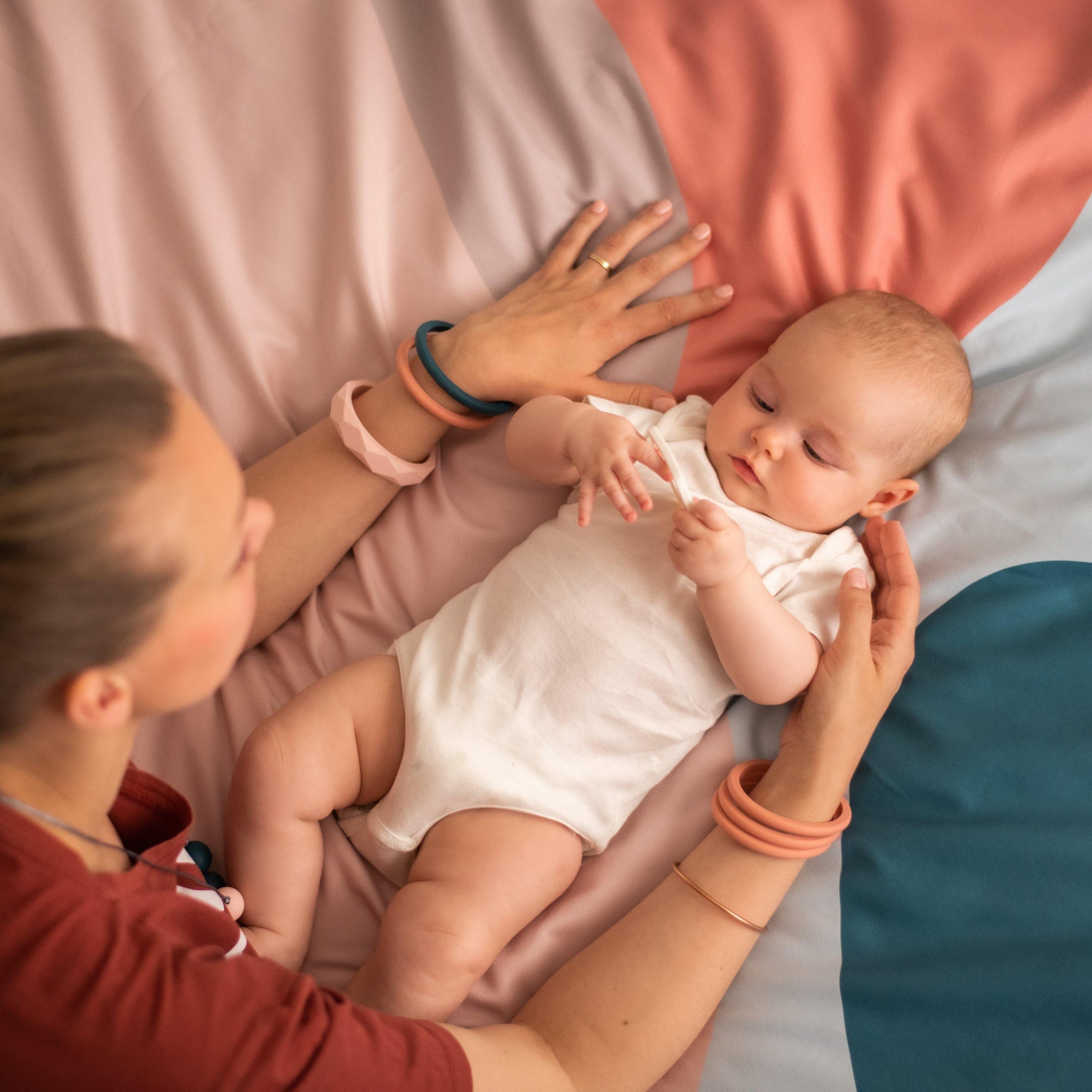 Coffret Plage - MintyWendy Serviette + trio bracelet Bleu