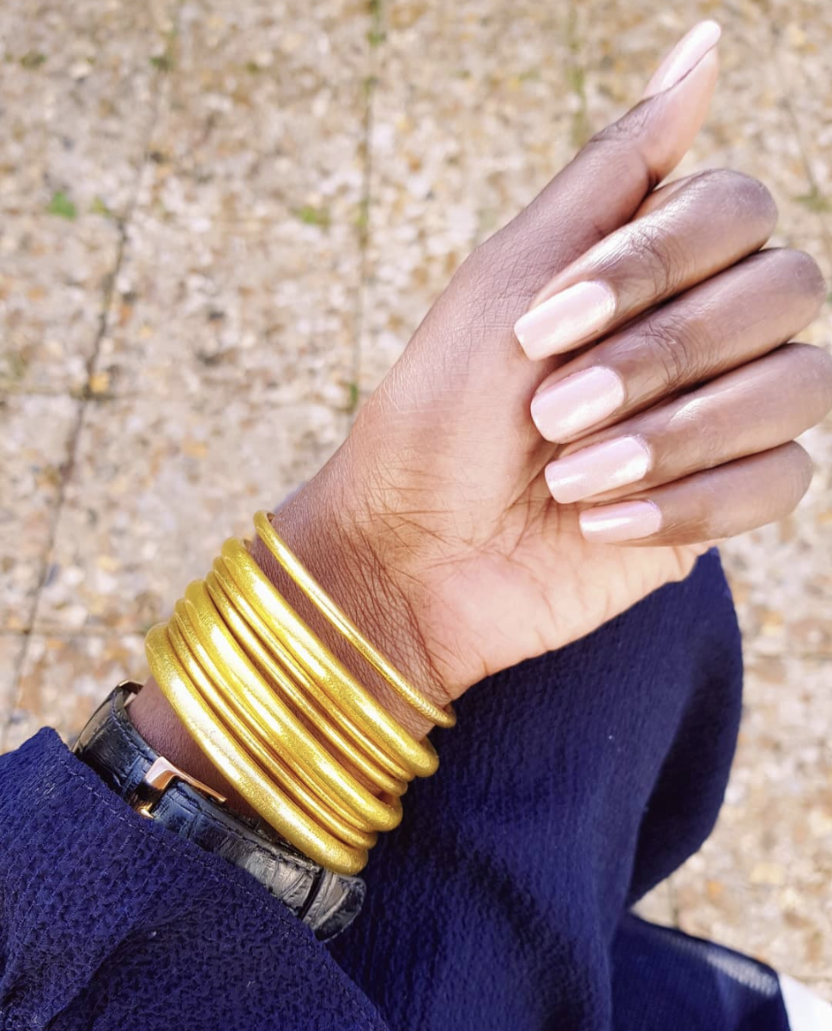 Jonc bouddhiste doré épais - MintyWendy