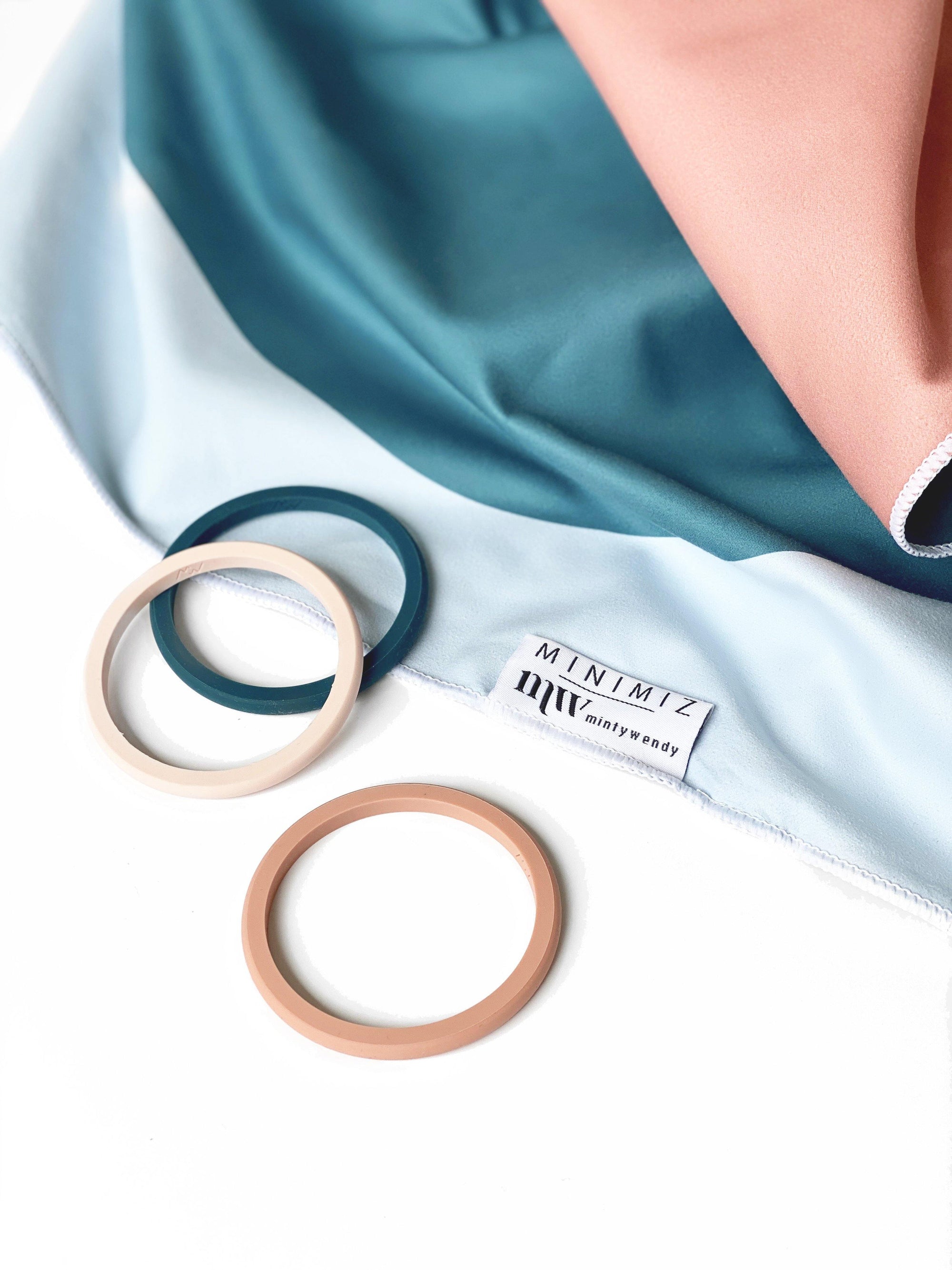 Coffret Plage - MintyWendy Serviette + trio bracelet Bleu