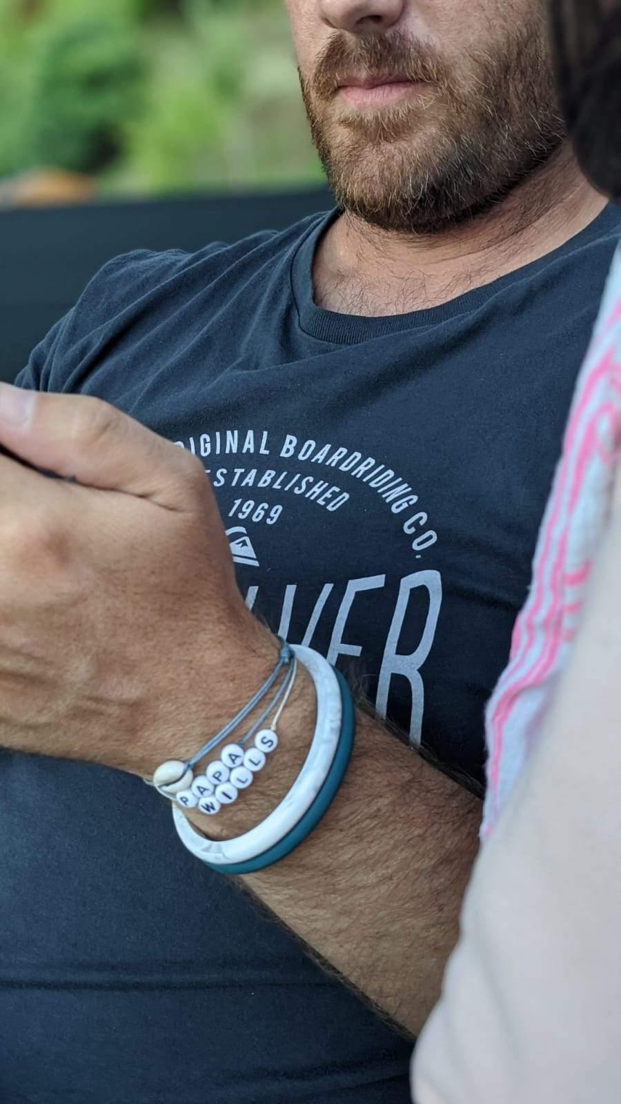 Coffret Plage - MintyWendy Serviette + trio bracelet Bleu