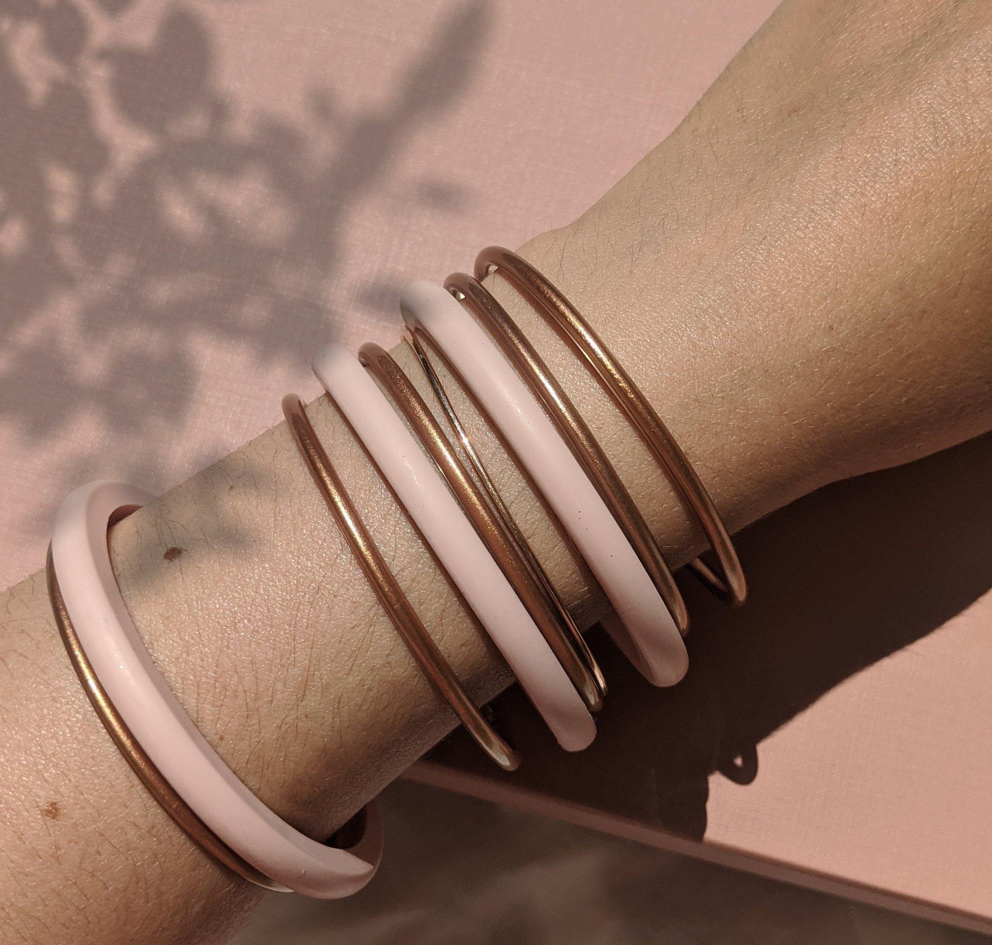 Jonc bouddhiste Cuivre fin - MintyWendy 1 FIN CUIVRE + 1 FIN ROSE