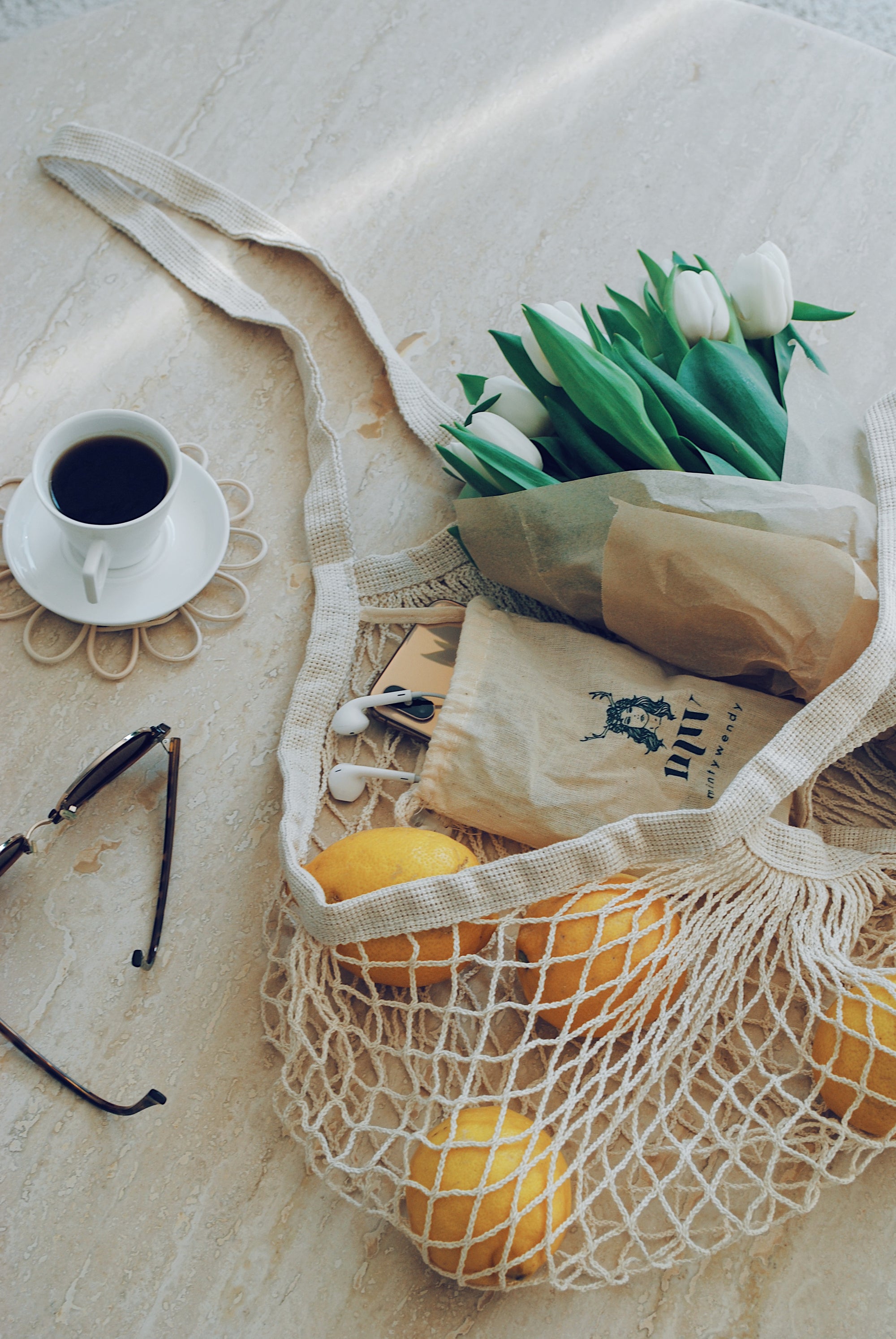 Sac filet avec pochon de rangement intégré - MintyWendy Default Title