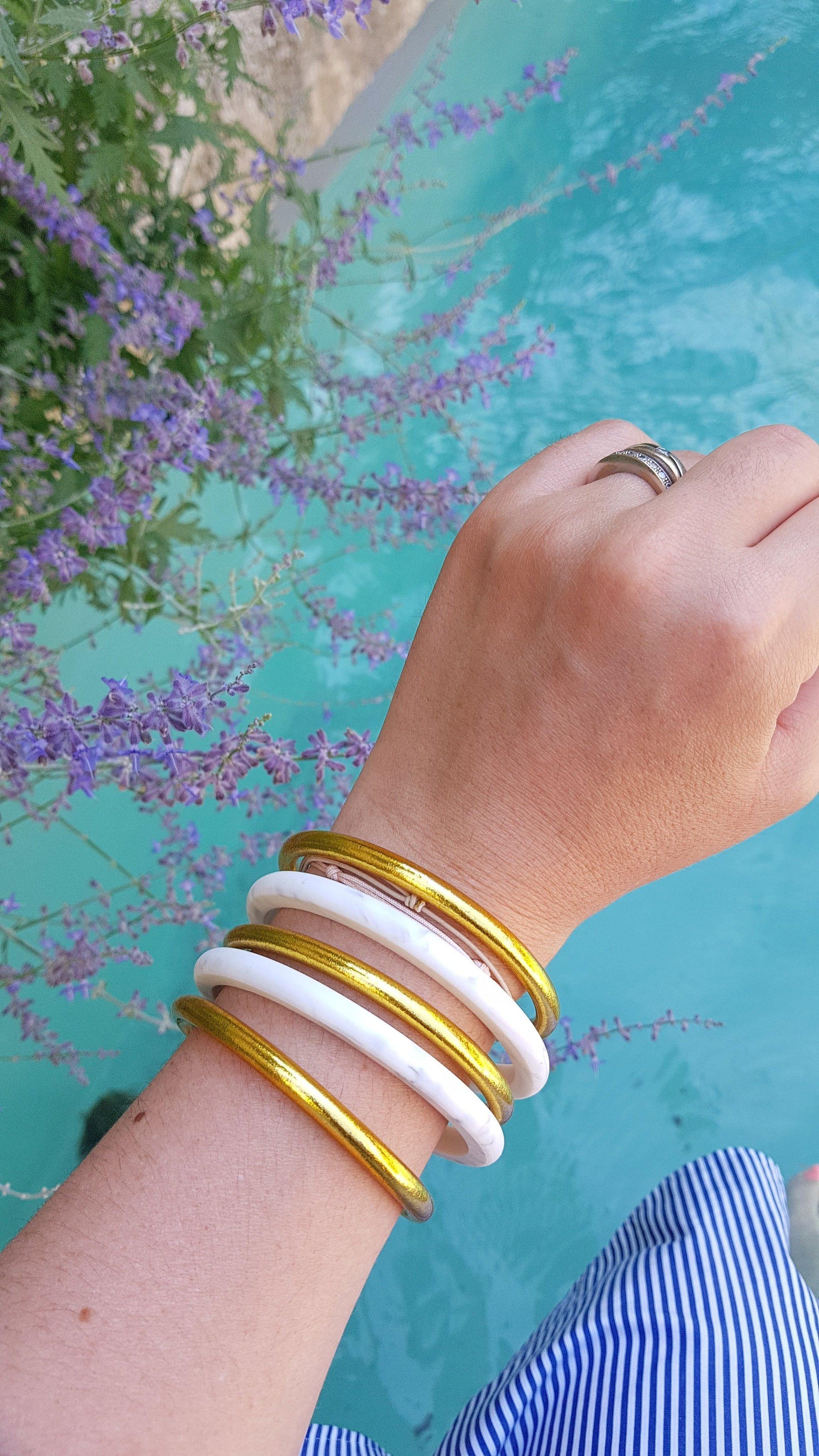 Jonc bouddhiste doré épais - MintyWendy